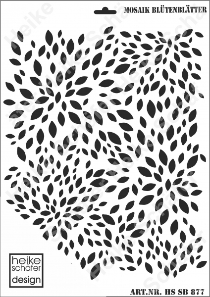 Schablone-Stencil A3 222-0877 Mosaik Blütenblätter